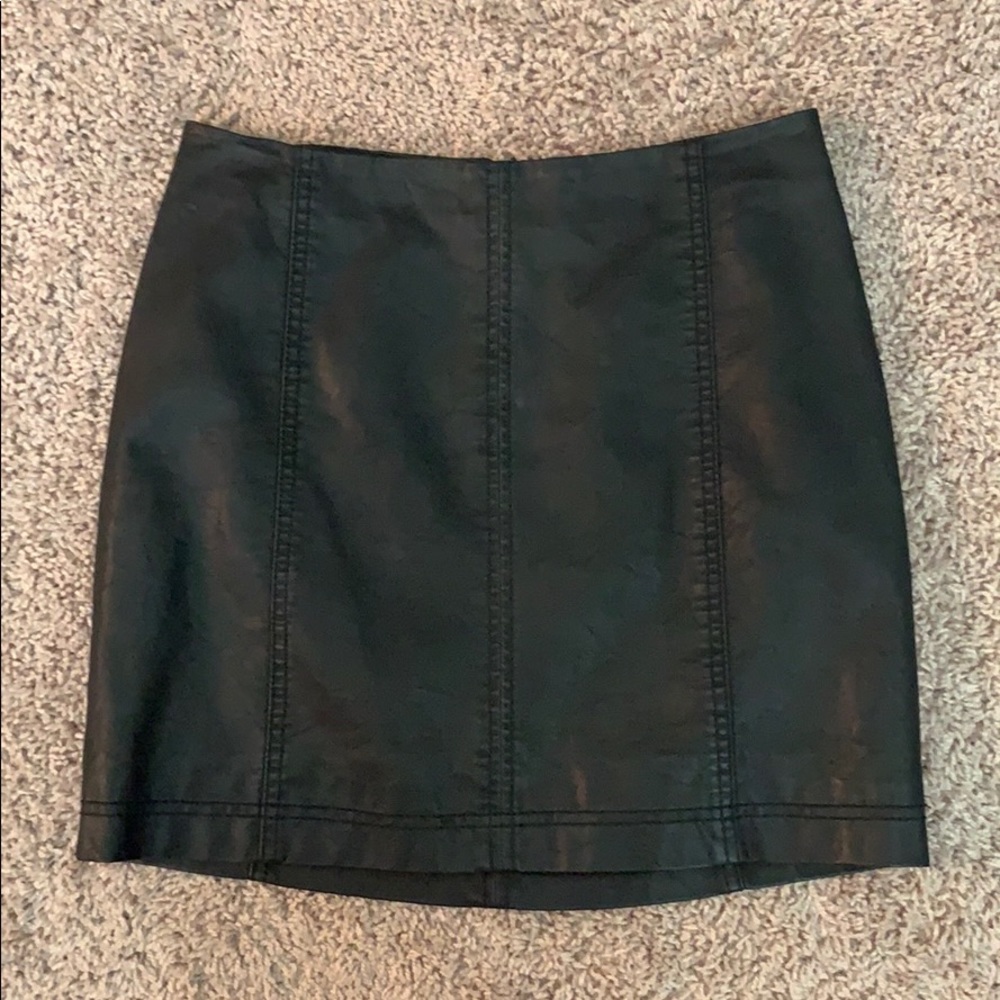 Free People Leather Skirt